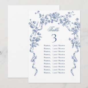 Carte Bleu Ornate Grace Victorian Siège Carte Cart