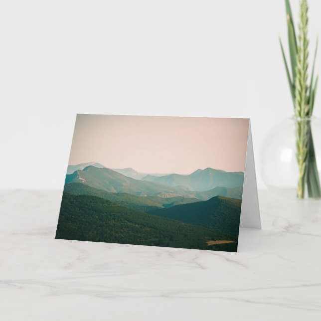 Carte Bleu par les montagnes (Devant)
