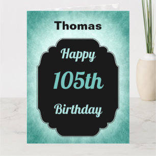 Carte Bleu personnalisé Joyeux 105e anniversaire