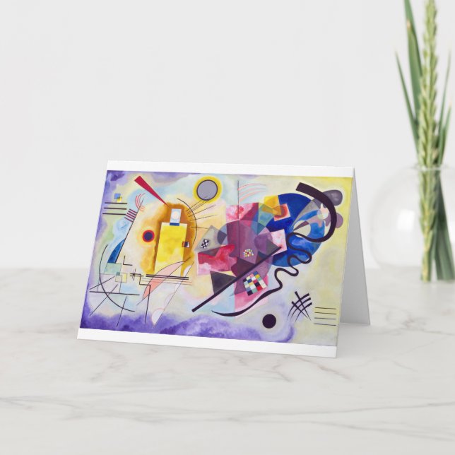 Carte Bleu rouge jaune, Kandinsky astucieux (Devant)