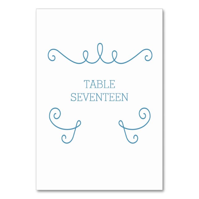 Carte Bleu Whimsical Flourd Table (Par défaut)