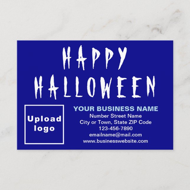 Carte Bleue Bleue Petit Halloween d'affaires (Devant)