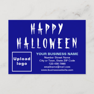 Carte Bleue Bleue Petit Halloween d'affaires