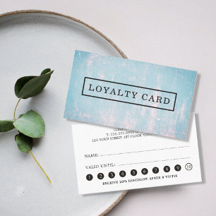 Carte bleue de fidélité de rose élégant modern