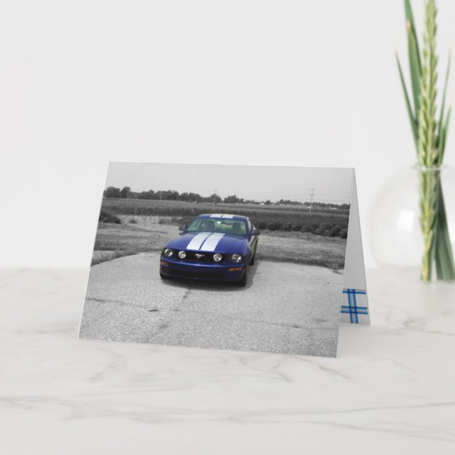 Carte Bleue de la voiture Muscle Anniversaire (Devant)