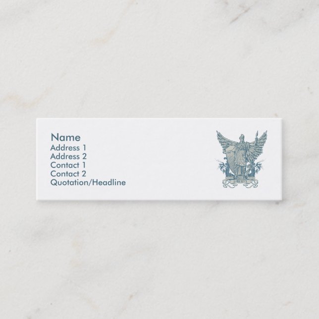 Carte bleue de profil de Libertas (Devant)