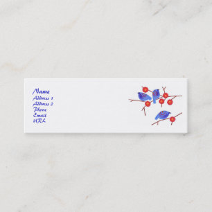 Carte bleue de profil d'oiseaux