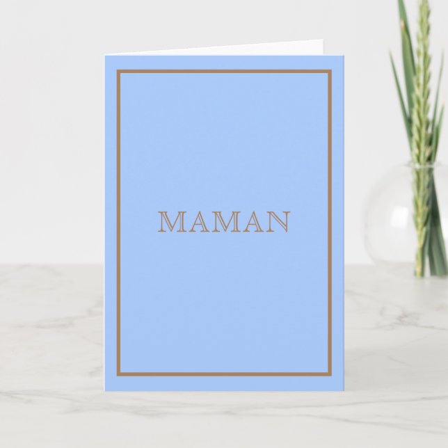 Carte bleue Maman inspirée par le concepteur (Devant)