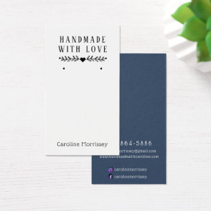 Carte bleue simple à oreille bijoux