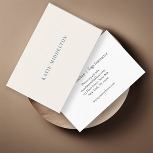 Carte bleue simple et beige