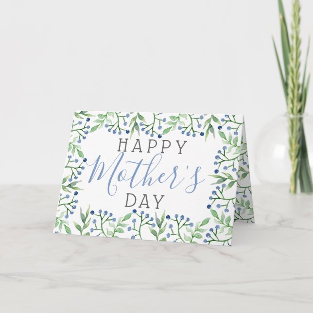 Carte Bleuets de printemps simples Bonne fête des mères (Devant)