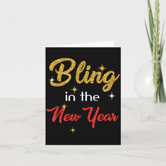 Carte Bling In The New Year Shirt _ New Year's Eve Holid (Devant)