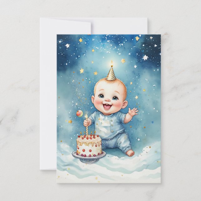 Carte Bliss d'anniversaire Starry Baby (Devant)