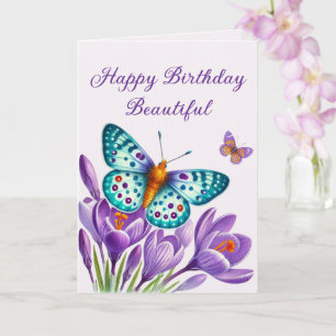 Carte Bliss De Papillon Parmi Les Fleurs