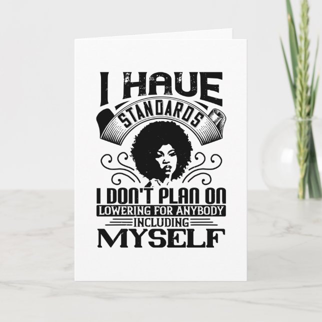 Carte BLM - Ne jamais abaisser vos normes (Devant)