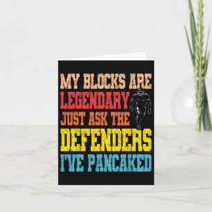 Carte Bloc de pancakes légendaire de lineman Football dr