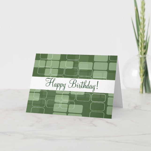 Carte Blocs verts "Carte d'anniversaire" (Devant)