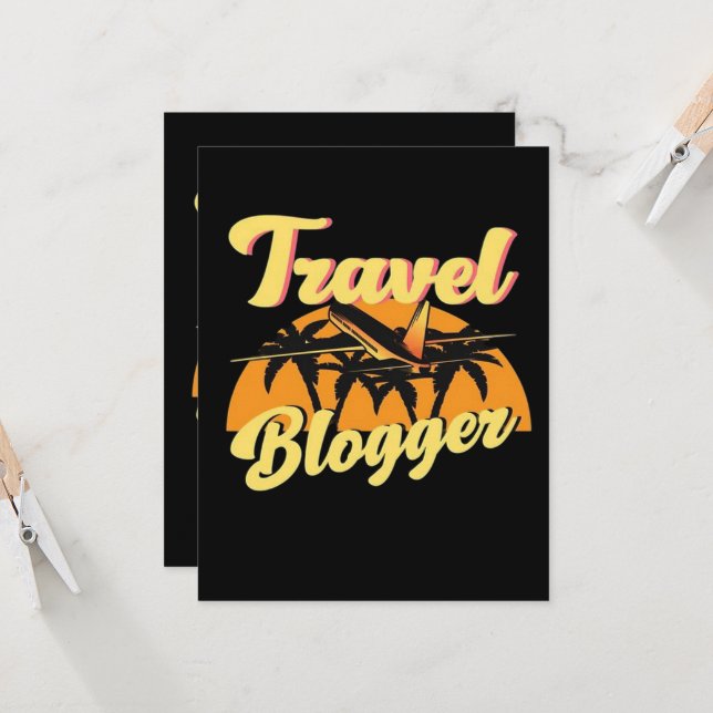 Carte Blogueuse de voyage (Devant/Arrière en situation)