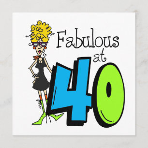 Carte Blond Fabulous à 40 Anniversaire