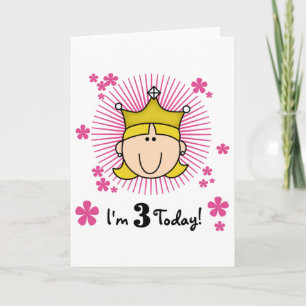 Carte Blond Princess 3e Anniversaire Tshirts & cadeaux