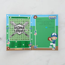 Blonde Boys Baseball Word Recherche Joyeux Anniver