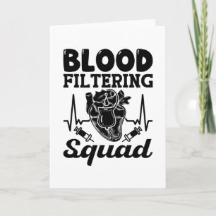 Carte Blood filtring Squad Nephrology Dialysis Nurse