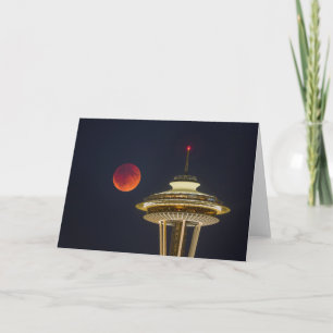 Carte Blood Moon Seattle Space Needle