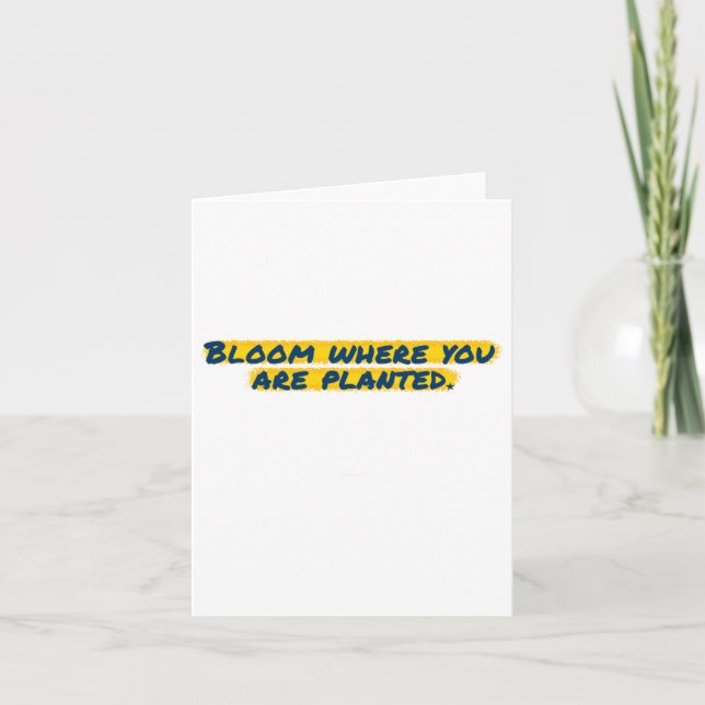 Carte Bloom Où Vous Avez Planté Sticker (Devant)