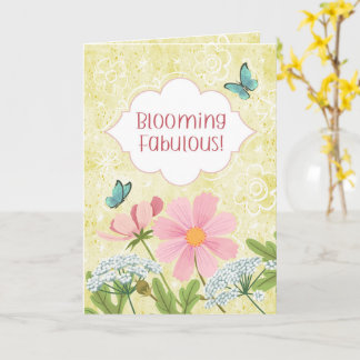 Carte Blooming Fabulous! Yellow Floral Garden 