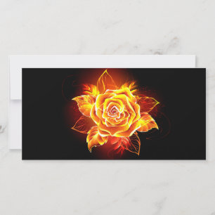 Carte Blooming Fire Rose
