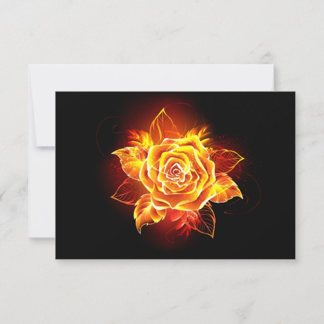 Carte Blooming Fire Rose (Devant)