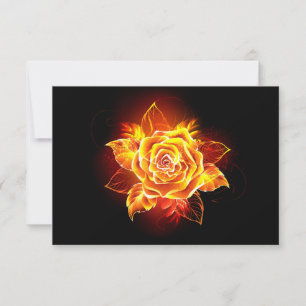 Carte Blooming Fire Rose