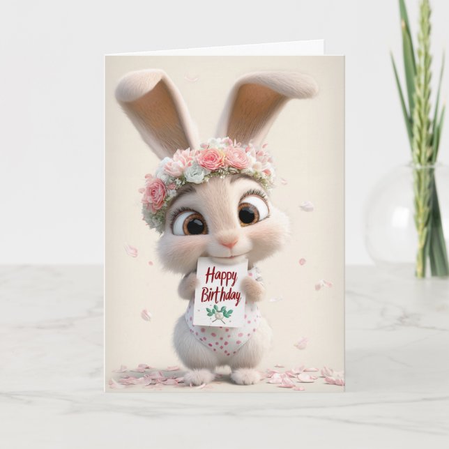 Carte Blossom Bun Birthday Wishes (Devant)