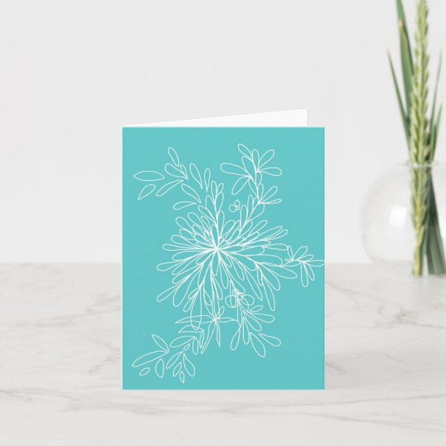 Carte Blossom Pop Aqua-Carte pour notes (Devant)
