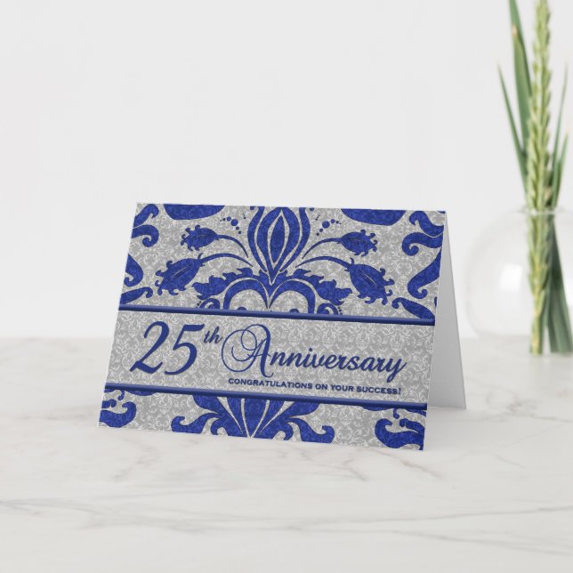 Carte Blue 25th Anniversary Business Greeting (Devant)