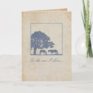 Carte Blue and Ivory Vintage Horse Farm Wedding