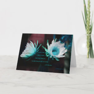 Carte "Blue Cactus #70" with poem: Friendship Defined