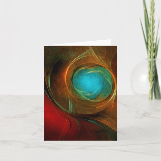 Carte Blue Eye Moderne Abstrait Art Cool Motif #16 (Devant)