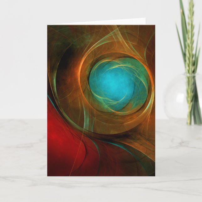 Carte Blue Eye Moderne Abstrait Art Cool Motif #16 (Devant)