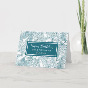 Carte Blue Ferns Godson Anniversaire