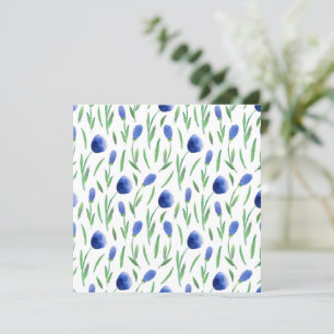 Carte - Blue Flowers