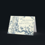Carte Blue Friend et son mari Anniversaire<br><div class="desc">Joyeuse carte d'anniversaire mariage pour l'amie et son mari avec de jolies fleurs de cerisiers bleus,  et vers sincère.</div>