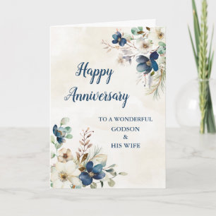 Carte Blue Godson et son anniversaire de Mariage de femm