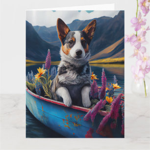 Carte Blue Heeler sur une pagaie : une aventure Pittores