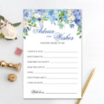 Carte Blue Hydrangea Floral Conseils et Voeux<br><div class="desc">Elégante carte Blue Hydrangea Green Conseil et Voeux. Pour une personnalisation supplémentaire,  n'hésitez pas à me contacter !</div>