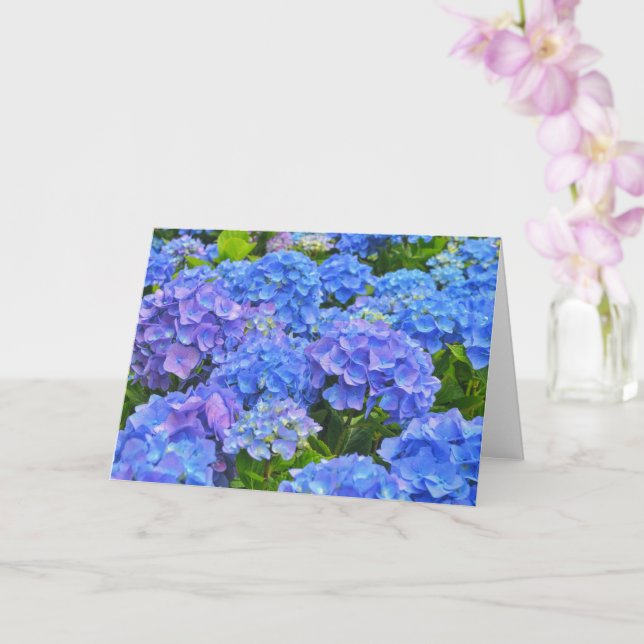 Carte Blue Hydrangea Garden Art Note (Orchidée)