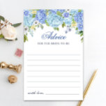Carte Blue Hydrangea Greenery<br><div class="desc">Profitez de votre douche nuptiale avec ces jeux amusants. Personnalisez avec la mariée le nom et la date de la douche. Pour plus de personnalisation,  cliquez sur le lien "customiser plus loin". Si vous avez besoin d'aide,  contactez-moi s'il vous plaît.</div>