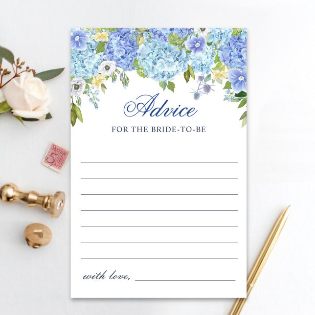 Carte Blue Hydrangea Greenery (Créateur téléchargé)