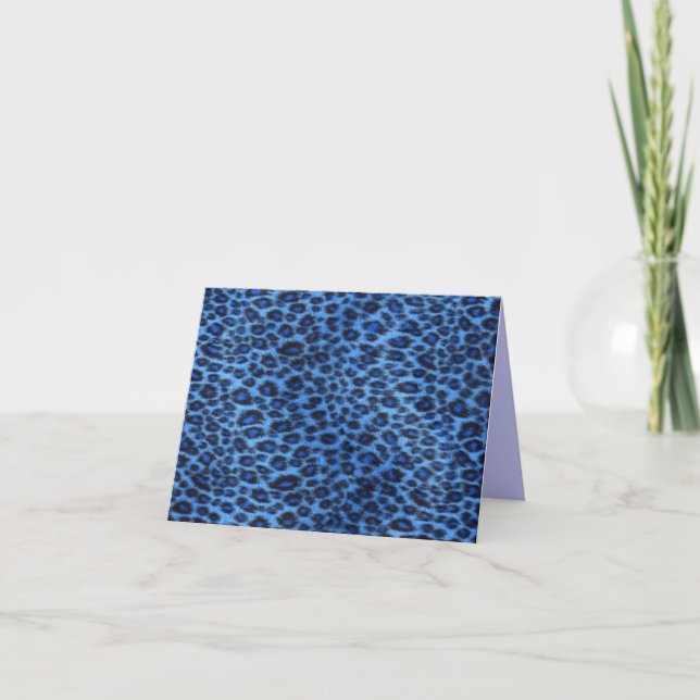 Carte Blue Leopard Note (Devant)