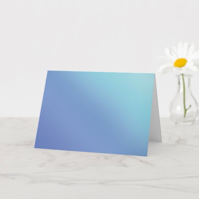 Carte Blue Ombre Gradient Pastel Blur Résumé Design (Petite plante)